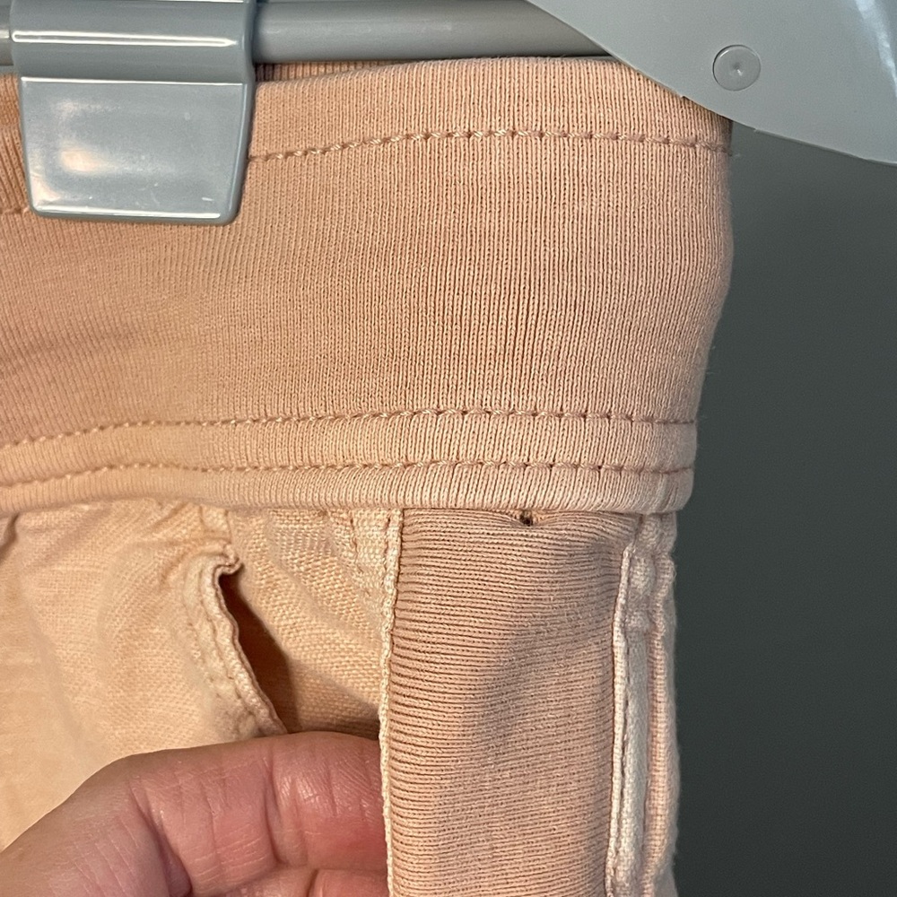 GAP Linen Cotton Joggers Womens Medium Peach Drawstring Relaxed Tapered Pants - Picture 4 of 8